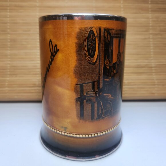 Royal Bradwell beer stein darts beer mug ceramic pint mug pub scene dart RARE - Picture 2 of 8